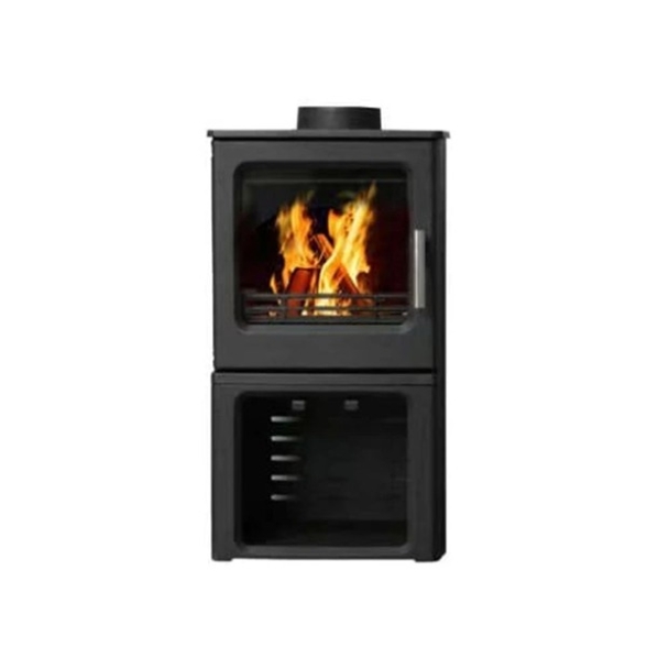 Stufa A Legna In Ghisa 4,3 kW Olga Stand-up Con Base Fundicio 