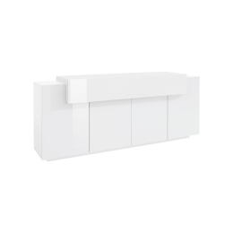 Credenza Moderna A 4 Ante 200 Cm Bianco Lucido Laccato
