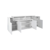Credenza Moderna A 4 Ante 200 Cm Bianco Lucido Laccato