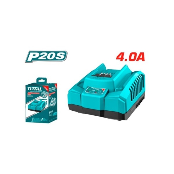 Caricabatterie Rapido Total 4AH-20V Per Batterie Al Litio Total Utensili TOTTFCLI20411E