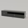 Mobile Porta TV Basso 150 Cm 2 Ante Antracite Lucido Daiquiri
