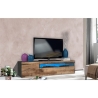 Mobile Porta TV Basso 150 Cm 2 Ante Ardesia Effetto Legno Daiquiri