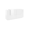 Madia 4 Ante 160 Cm Design Moderno Laccata Bianco Lucido New Coro