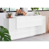 Madia 4 Ante 160 Cm Design Moderno Laccata Bianco Lucido New Coro