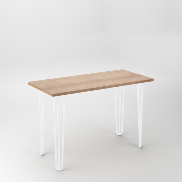 Gambe da tavolo a 3 bastoncini 71 cm Hairpin in acciaio verniciato bianco