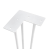 Gambe da tavolo a 3 bastoncini 71 cm Hairpin in acciaio verniciato bianco