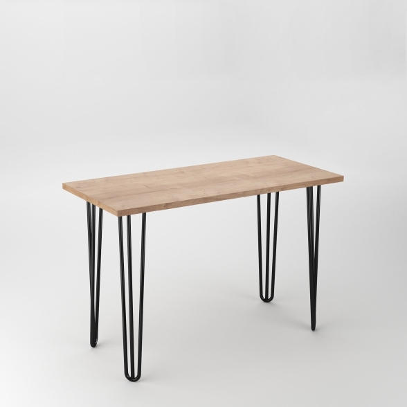 Gambe da tavolo a 3 bastoncini 71 cm Hairpin in acciaio verniciato nero