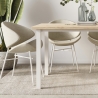 Gambe quadrate 5x5 cm con struttura 115x75 cm da tavolo in acciaio verniciato bianco