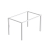 Gambe quadrate 5x5 cm con struttura 115x75 cm da tavolo in acciaio verniciato bianco
