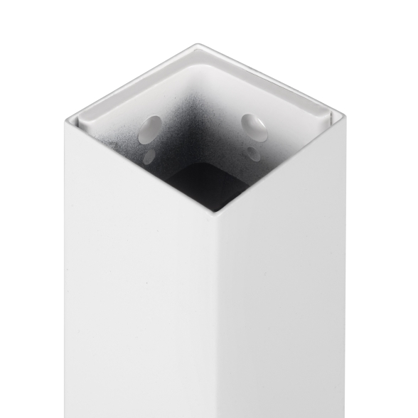 Gambe quadrate 5x5 cm con struttura 115x75 cm da tavolo in acciaio verniciato bianco