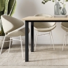 Gambe quadrate 5x5 cm con struttura 115x75 cm da tavolo in acciaio verniciato nero
