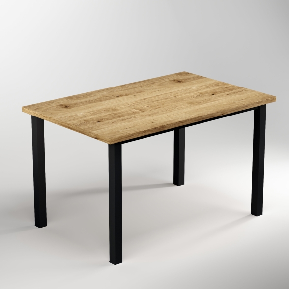 Gambe quadrate 5x5 cm con struttura 115x75 cm da tavolo in acciaio verniciato nero