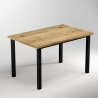 Gambe quadrate 5x5 cm con struttura 115x75 cm da tavolo in acciaio verniciato nero