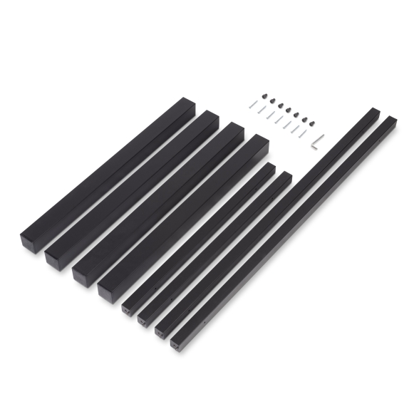 Gambe quadrate 5x5 cm con struttura 115x75 cm da tavolo in acciaio verniciato nero