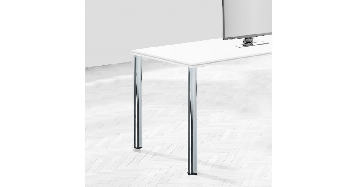 Gambo Tavolo In Acciaio Cromato Osculati - Altezza 700mm, Per Tavoli Fissi - Foto 8