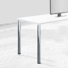 Gambe tonde 830-850 mm da tavolo diametro 60 mm in acciaio color grigio metallizzato