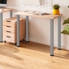 Gambe tonde 830-850 mm da tavolo diametro 60 mm in acciaio color grigio metallizzato