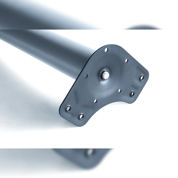 Gambe tonde 830-850 mm da tavolo diametro 60 mm in acciaio color grigio metallizzato
