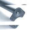 Gambe tonde 830-850 mm da tavolo diametro 60 mm in acciaio color grigio metallizzato