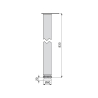 Gambe tonde 830-850 mm da tavolo diametro 60 mm in acciaio color grigio metallizzato