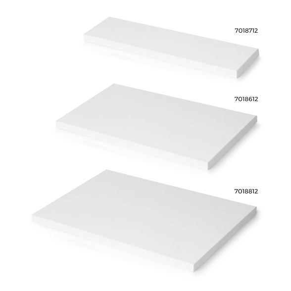 Piano d'appoggio bianco per tavolo 60x20 cm in legno