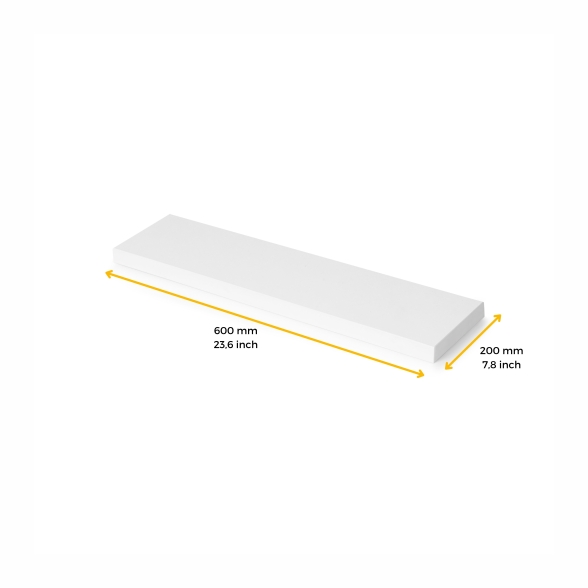Piano d'appoggio bianco per tavolo 60x20 cm in legno