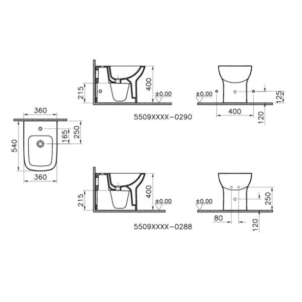 Composizione Bagno Completa Mobile Antracite 80 Cm Sanitari E Rubinetteria