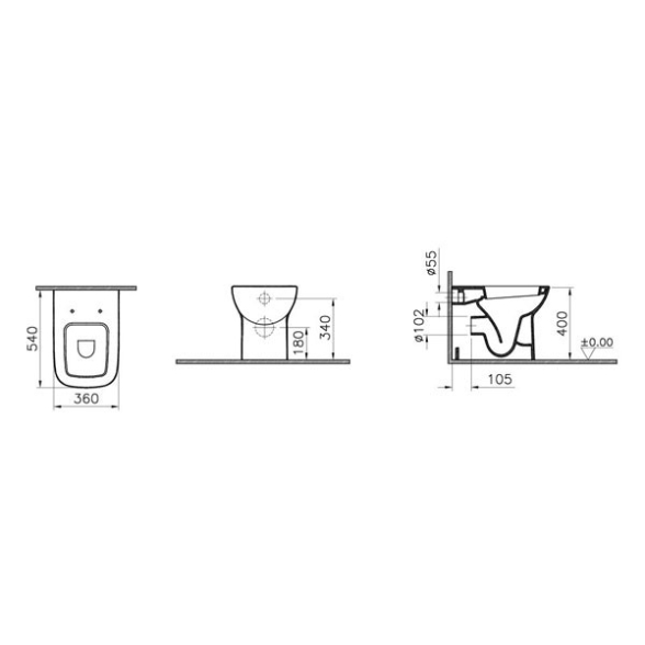 Composizione Bagno Completa Mobile Antracite 80 Cm Sanitari E Rubinetteria