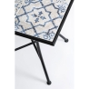 Set bistrot da giardino in mosaico con tavolino 60x60 e sedie pieghevoli Erice Bizzotto