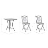 Set bistrot da giardino in mosaico con tavolino 60x60 e sedie pieghevoli Erice Bizzotto