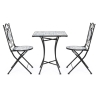 Set bistrot da giardino in mosaico con tavolino 60x60 e sedie pieghevoli Erice Bizzotto