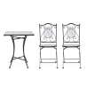 Set bistrot da giardino in mosaico con tavolino 60x60 e sedie pieghevoli Erice Bizzotto