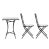 Set bistrot da giardino in mosaico con tavolino 60x60 e sedie pieghevoli Erice Bizzotto