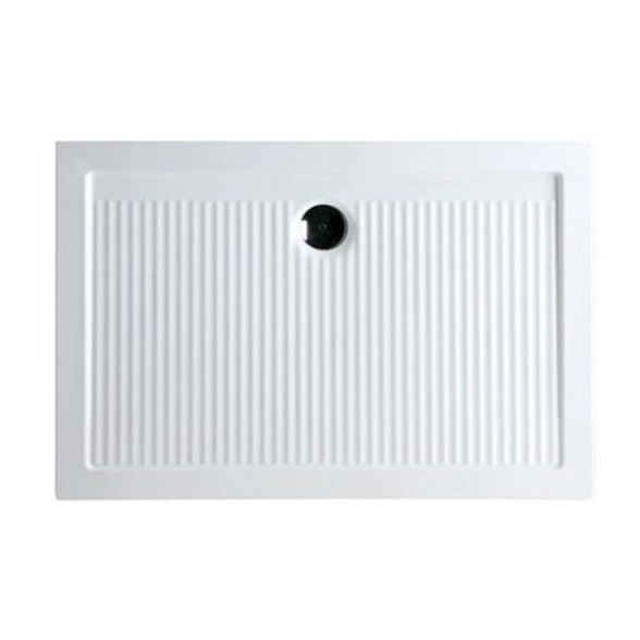 Piatto doccia 70x90 slim cm H 6,5 cm in ceramica Ferdy Azzurra Bianco