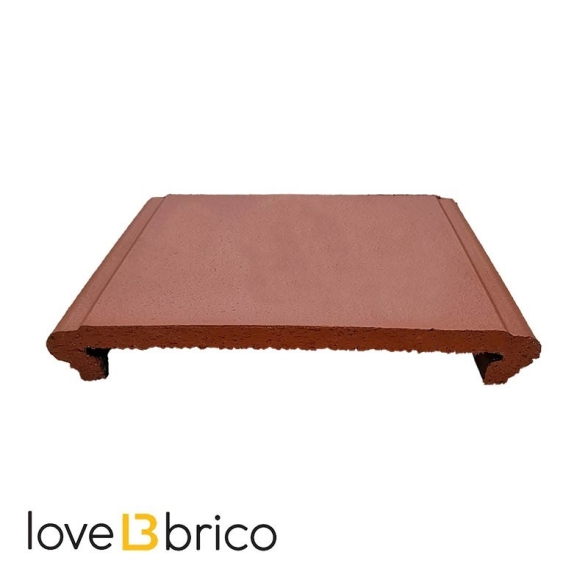 Coprimuro doppio torello in cotto trattato interno 20,5 cm Cotto Furnò