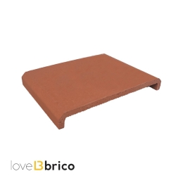 Coprimuro interno 10,5 cm in cotto trattato Cotto Furnò Rosato Natura Kwikdry retto