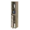 Colonna sospesa da bagno 2 ante 4 ripiani 30x26x140 cm Rovere Dakota