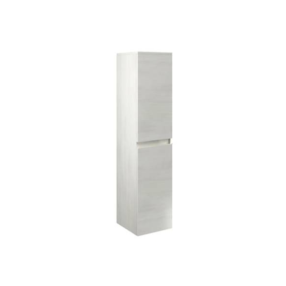 Mobile da bagno sospeso 80 cm con colonna bianco color legno rovere