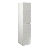 Mobile da bagno sospeso 80 cm con colonna bianco color legno rovere