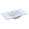 Mobile Bagno 80 Cm + Lavabo Specchio E Colonna Bianco Athena 3 Cassetti