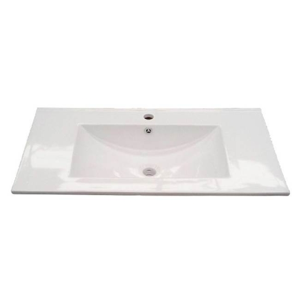Mobile Bagno 80 Cm + Lavabo Specchio E Colonna Bianco Athena 3 Cassetti