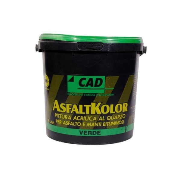 Pittura verde 14 lt per asfalto e manti bituminosi Cad AsfaltKolor