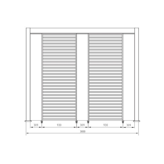 Pergola Bioclimatica 3.6x6 In Alluminio Con Tetto Lamellare Antracite Ocean Bizzotto