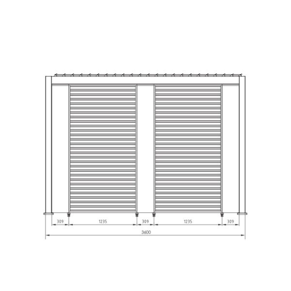 Pergola Bioclimatica 3.6x4 In Alluminio Bianca Ocean Bizzotto