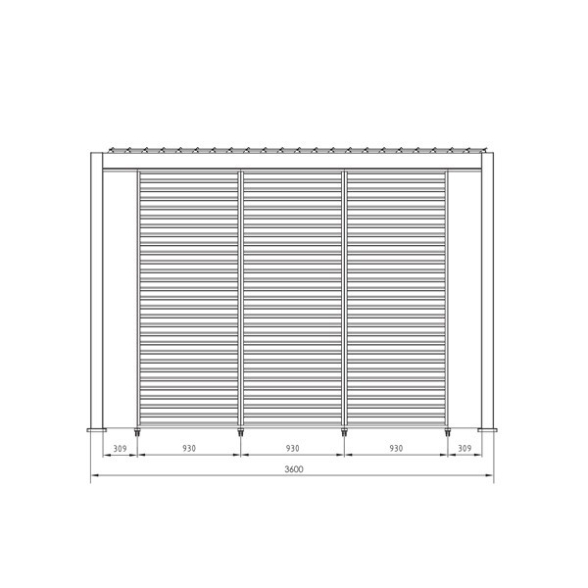 Pergola Bioclimatica 3.6x4 In Alluminio Bianca Ocean Bizzotto