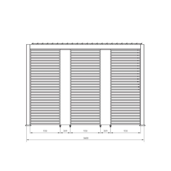 Pergola Bioclimatica 3.6x4 In Alluminio Bianca Ocean Bizzotto
