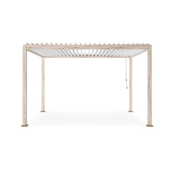 Pergola Bioclimatica 3x4 In Alluminio Effetto Legno Ocean Bizzotto