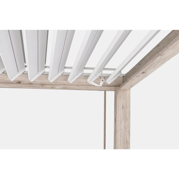 Pergola Bioclimatica 3x4 In Alluminio Effetto Legno Ocean Bizzotto