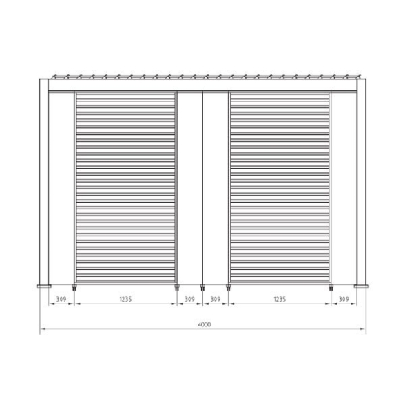 Pergola Bioclimatica 3x4 In Alluminio Effetto Legno Ocean Bizzotto