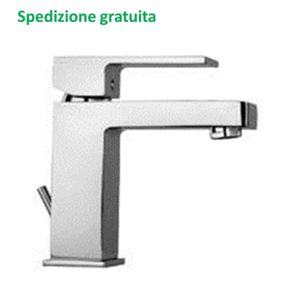 Miscelatore lavabo Paini serie Dax R scarico con piletta 84CR211R cromato